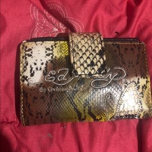 Ed Hardy snakeskin wallet.